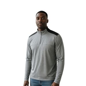 Columbia Lightweight Gray Quarter-Zip Pullover